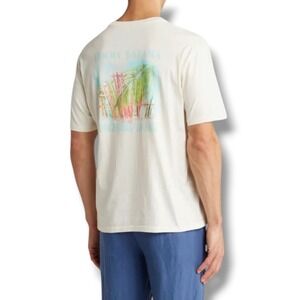 Tommy Bahama Longboard Lounge‎ Graphic Tee Cream Short Sleeve Marlin Small New